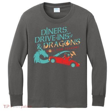 Diners Drive Ins And Dragons Roll For Flavor Kids Long Sleeve Shirt