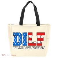 Dilf Damn I Love Freedom Tote Bag thumb 0