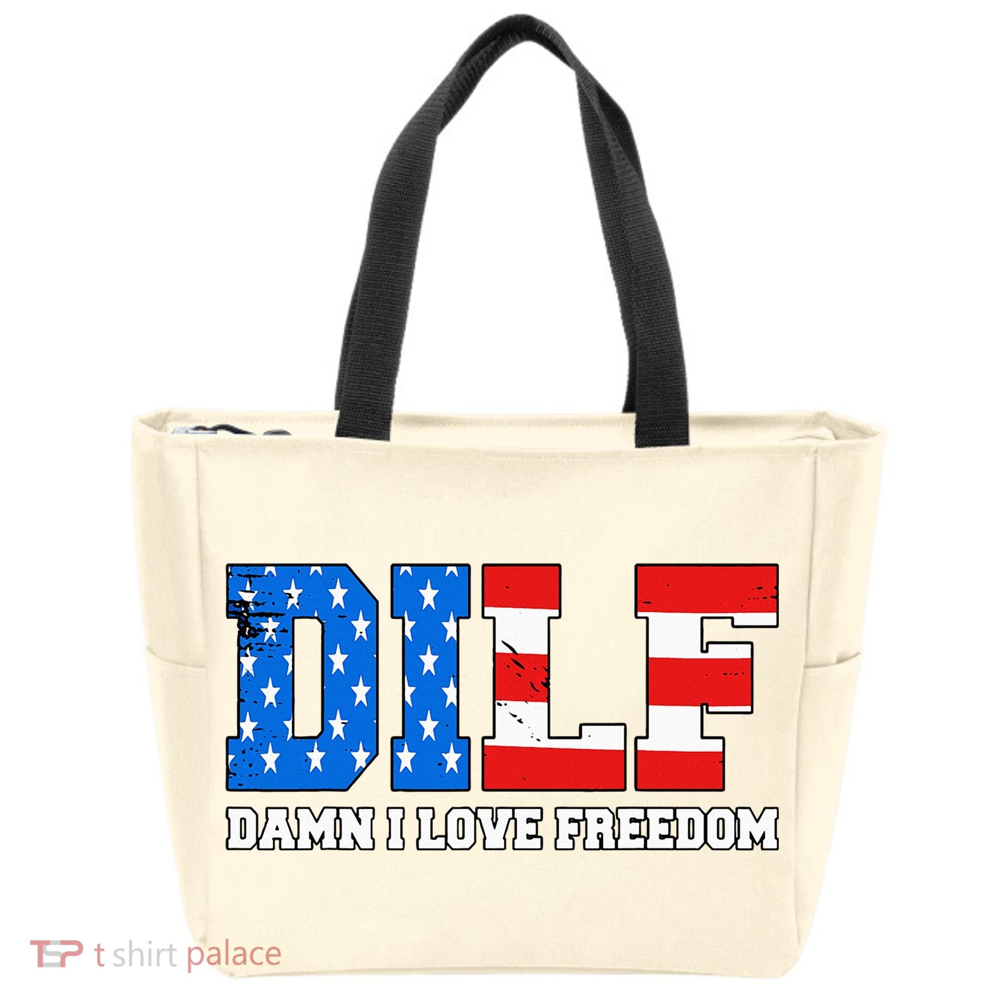 Dilf Damn I Love Freedom Tote Bag