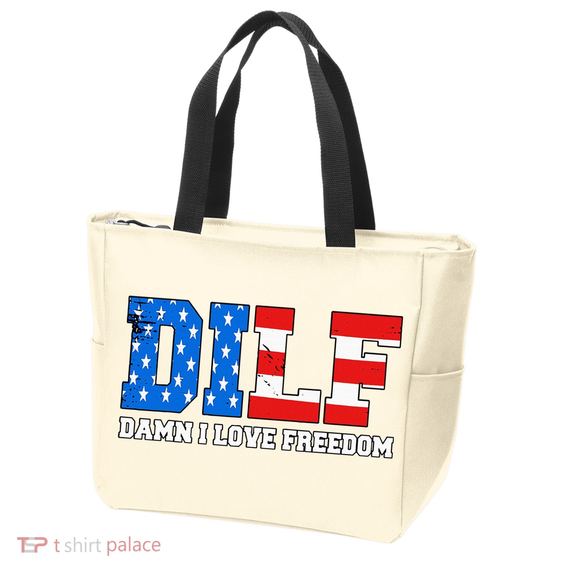 Dilf Damn I Love Freedom Tote Bag