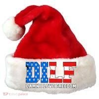 Dilf Damn I Love Freedom Santa Hat thumb 0
