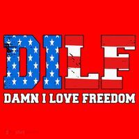 Dilf Damn I Love Freedom Santa Hat thumb 1