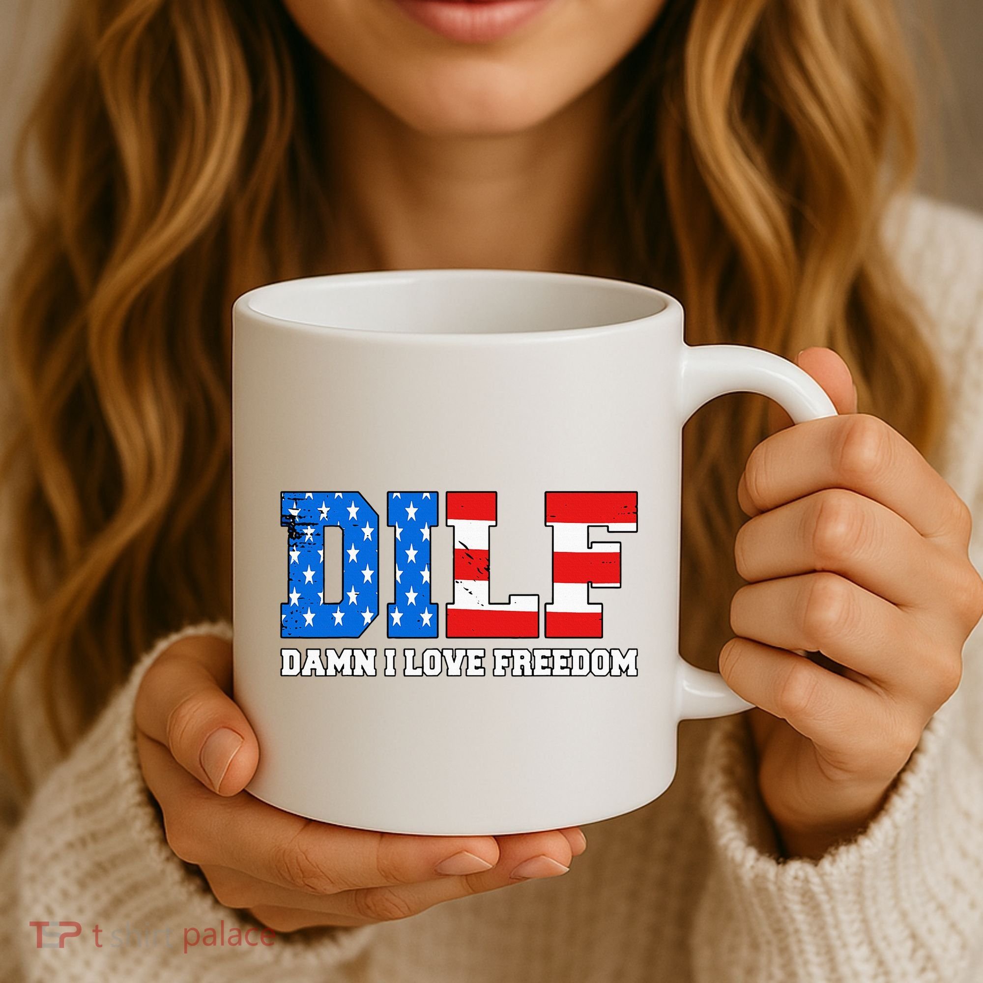Dilf Damn I Love Freedom Coffee Mug