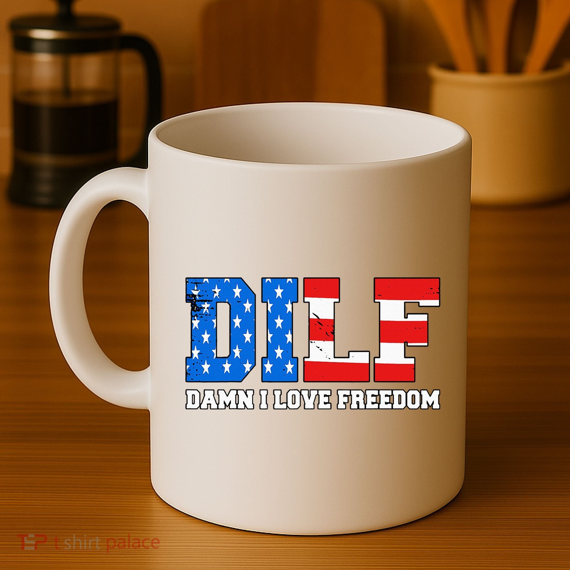 Dilf Damn I Love Freedom Coffee Mug