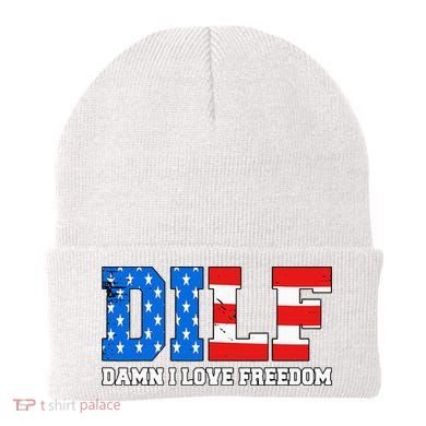 Dilf Damn I Love Freedom Beanie