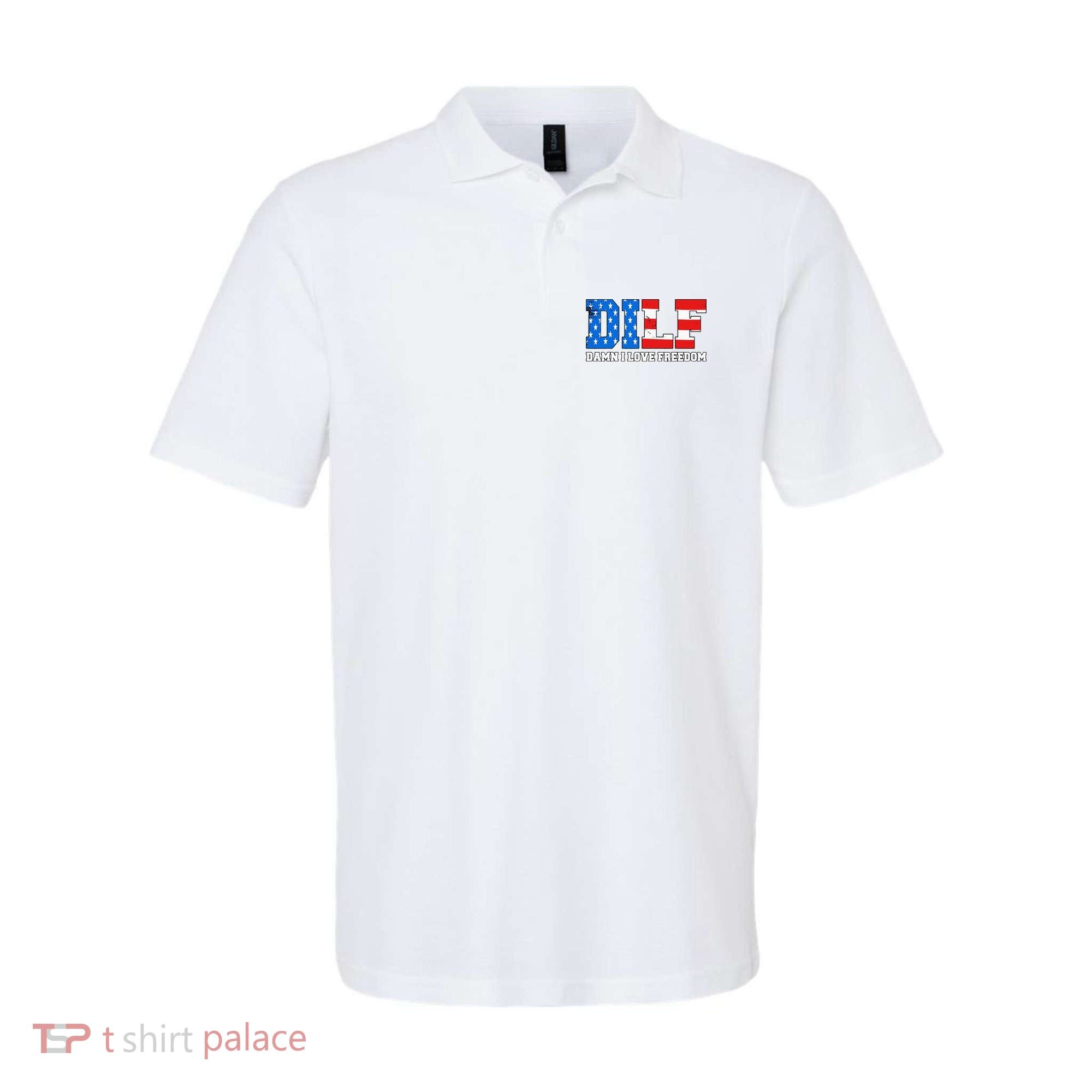 Dilf Damn I Love Freedom Polo