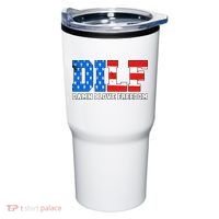 Dilf Damn I Love Freedom Tumbler thumb 0
