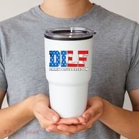 Dilf Damn I Love Freedom Tumbler thumb 2