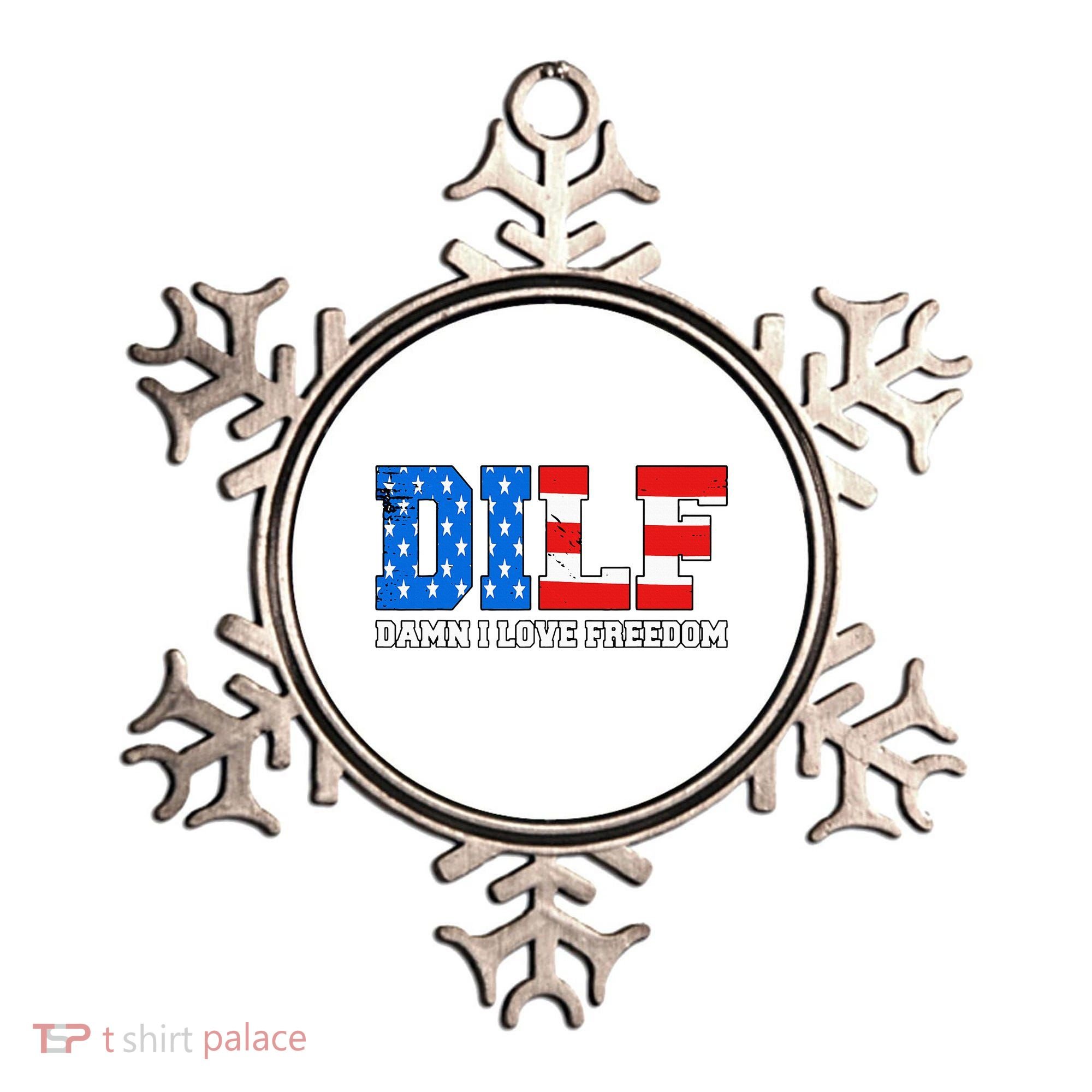 Dilf Damn I Love Freedom Ornament