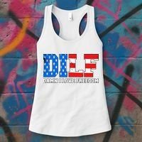 Dilf Damn I Love Freedom Women's Tank Top thumb 3