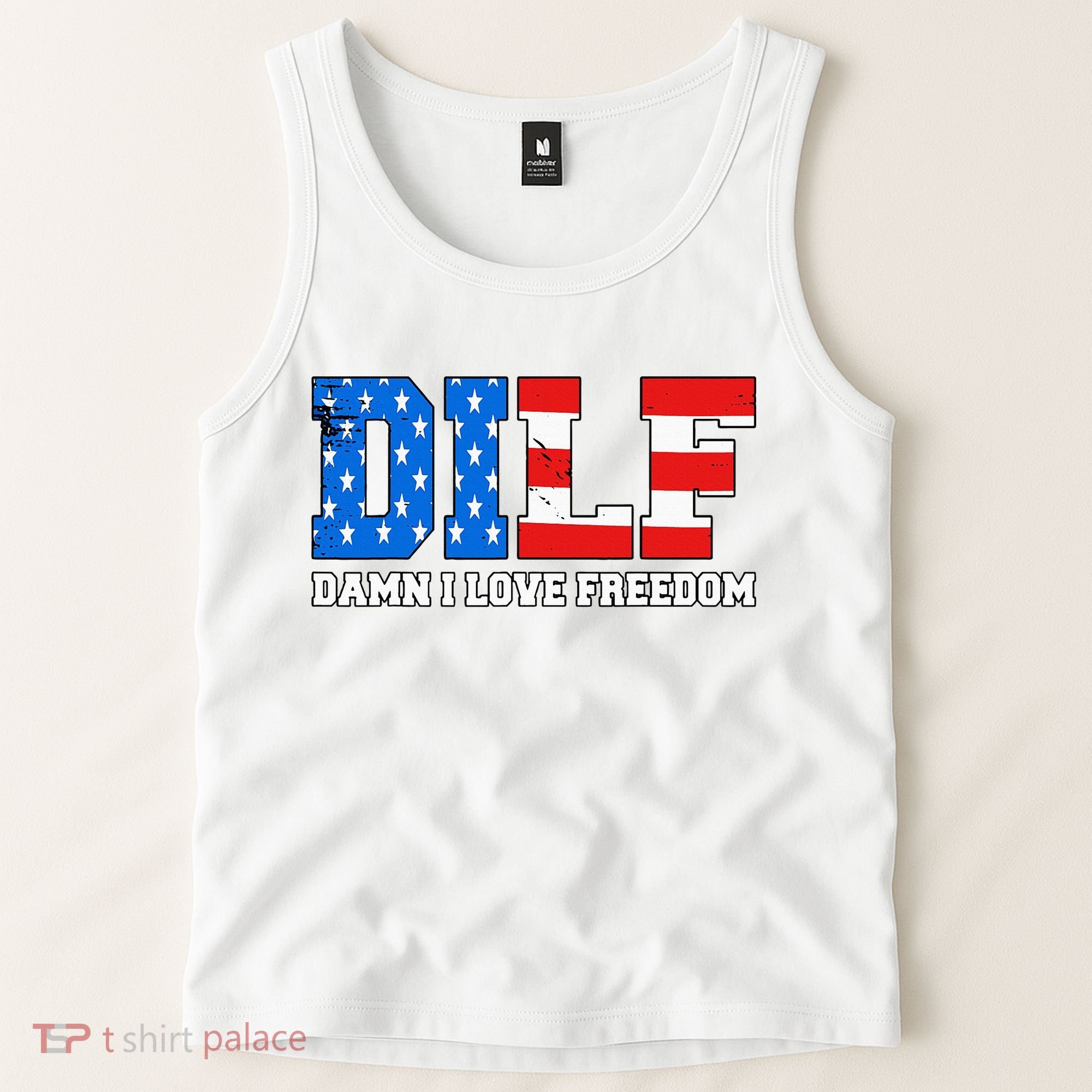 Dilf Damn I Love Freedom Tank Top
