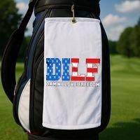 Dilf Damn I Love Freedom Golf Towel thumb 2