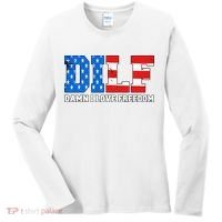 Dilf Damn I Love Freedom Women's Long Sleeve Shirt thumb 0