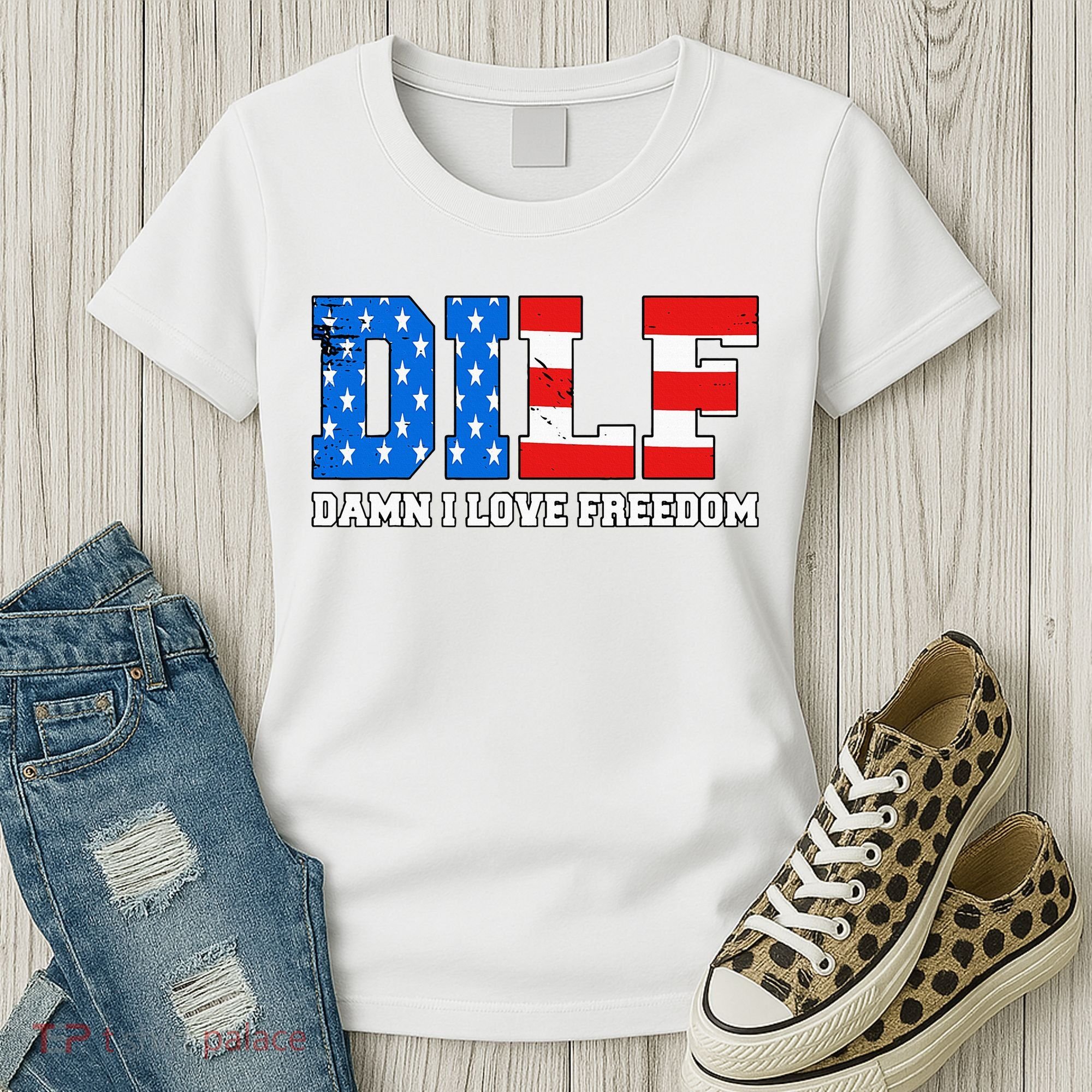 Dilf Damn I Love Freedom Women's T-Shirt