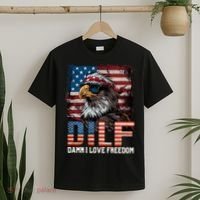 Dilf Damn I Love Freedom Eagle Funny Patriotic 4th Of July T-Shirt thumb 2