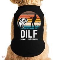 Dilf Damn I Love Fishing Gift Doggie Tank thumb 0