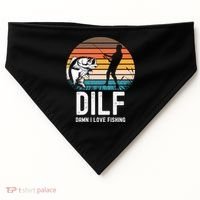 Dilf Damn I Love Fishing Gift USA-Made Doggie Bandana thumb 0