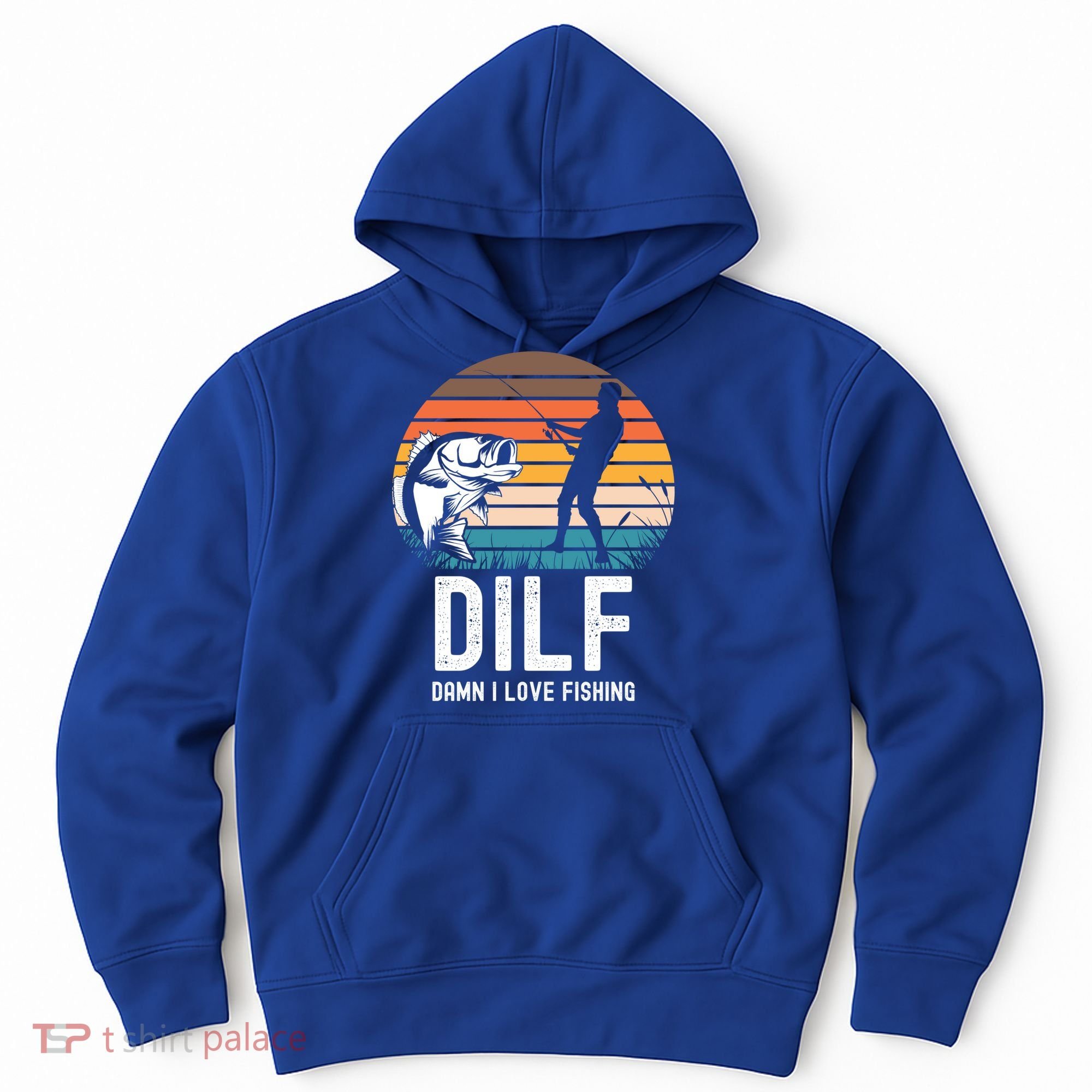 Dilf Damn I Love Fishing Gift Hoodie