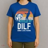 Dilf Damn I Love Fishing Gift T-Shirt thumb 4