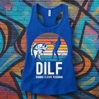 Dilf Damn I Love Fishing Gift Women's Tank Top thumb 3