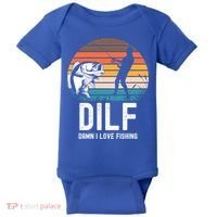 Dilf Damn I Love Fishing Gift Baby Bodysuit thumb 0