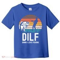 Dilf Damn I Love Fishing Gift Toddler T-Shirt thumb 0