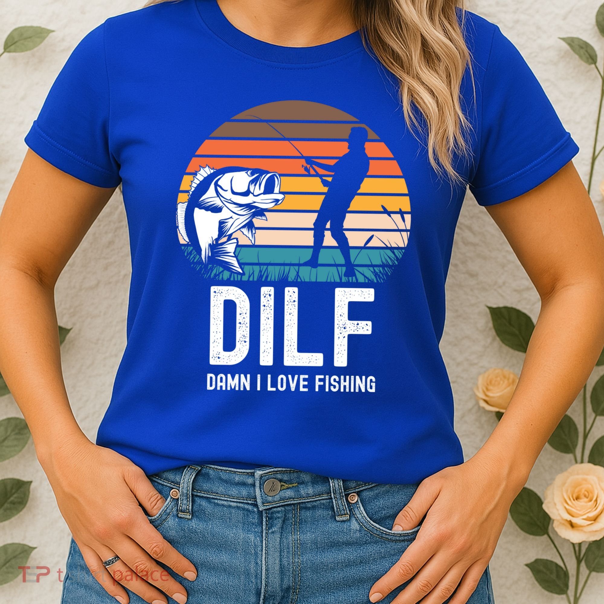 Dilf Damn I Love Fishing Gift Women's T-Shirt