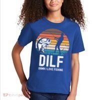 Dilf Damn I Love Fishing Gift Kids T-Shirt thumb 2