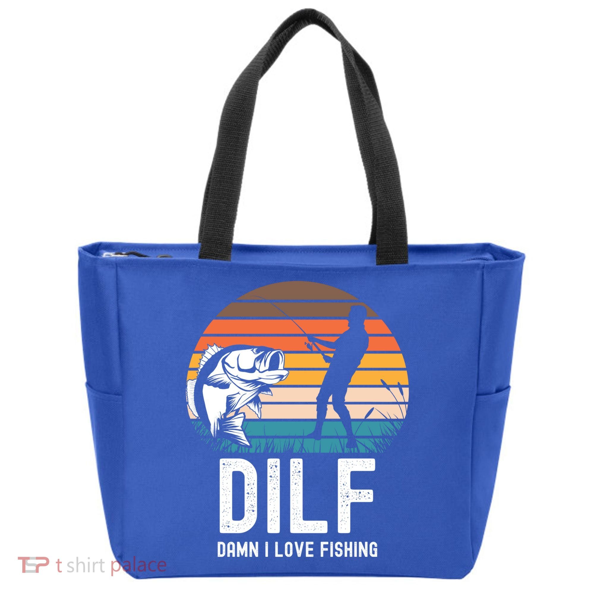 Dilf Damn I Love Fishing Gift Tote Bag