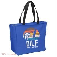 Dilf Damn I Love Fishing Gift Tote Bag thumb 2