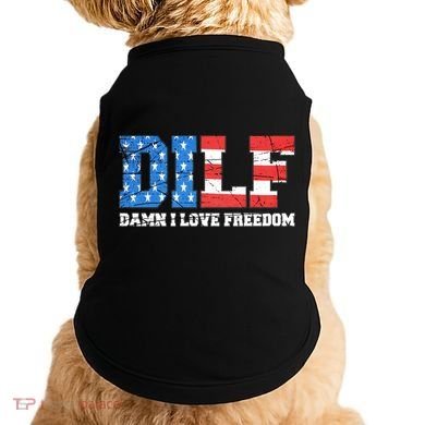 Dilf Damn I Love Freedom Doggie Tank