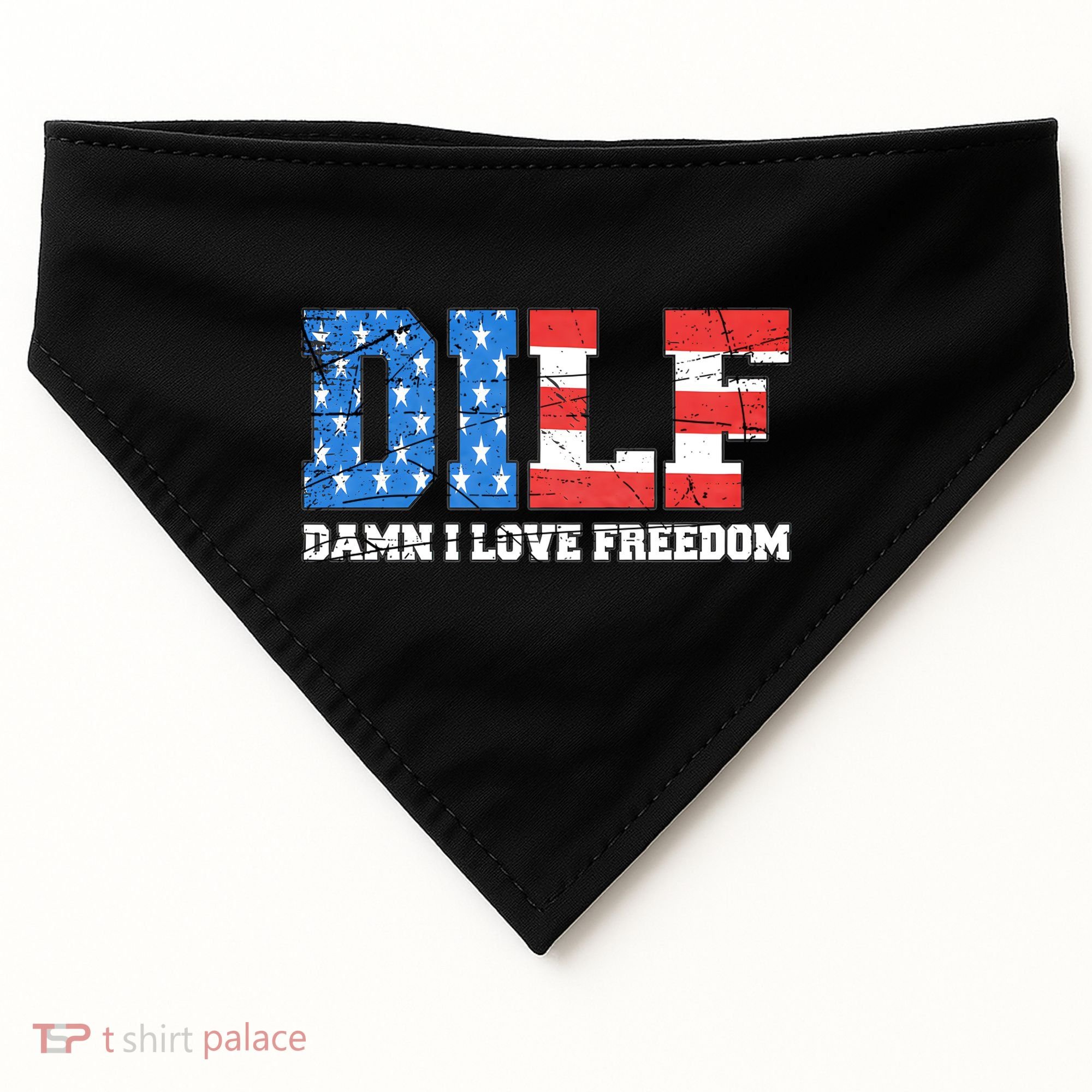 Dilf Damn I Love Freedom USA-Made Doggie Bandana
