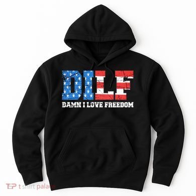 Dilf Damn I Love Freedom Hoodie