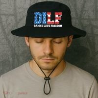 Dilf Damn I Love Freedom Bucket Hat thumb 2