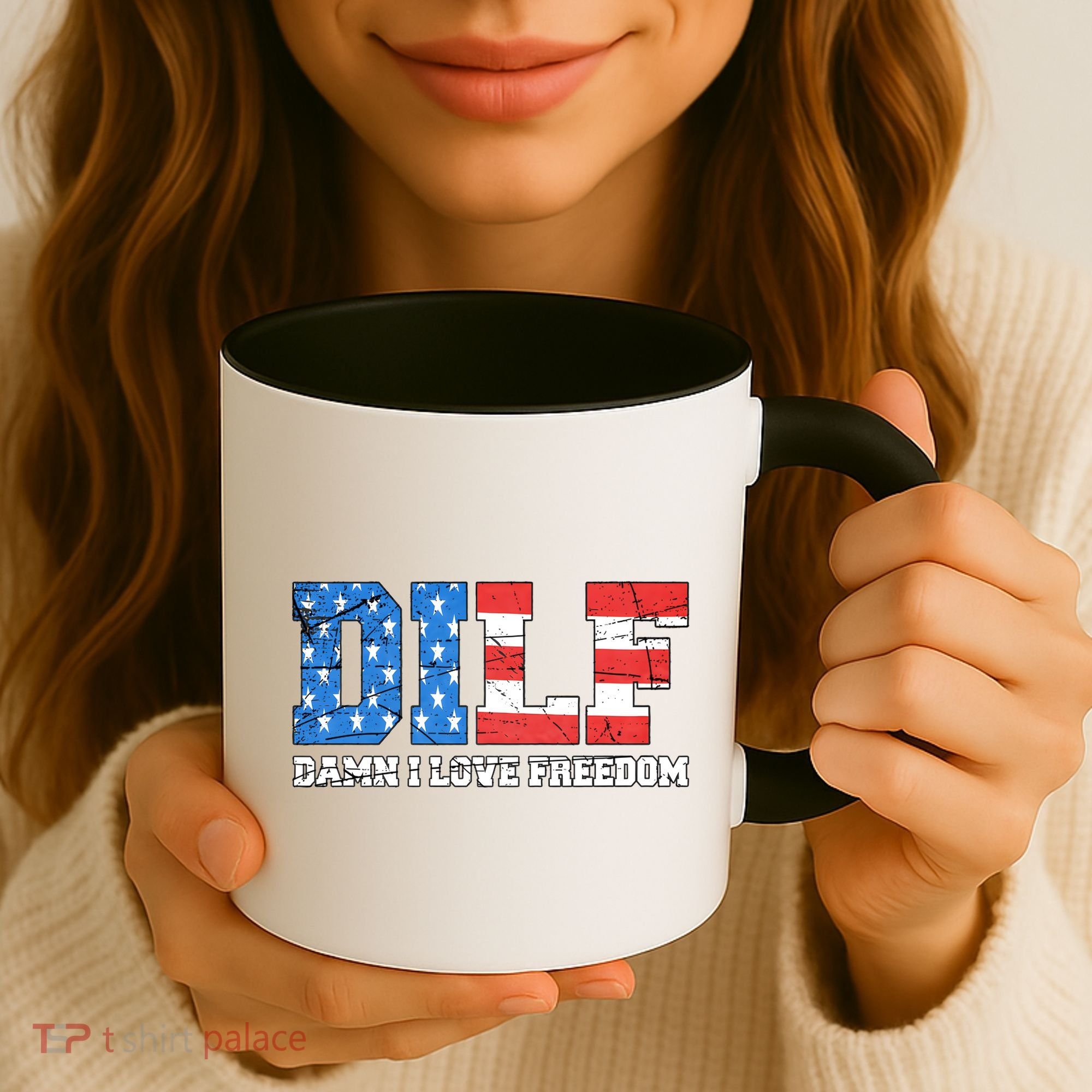 Dilf Damn I Love Freedom Coffee Mug