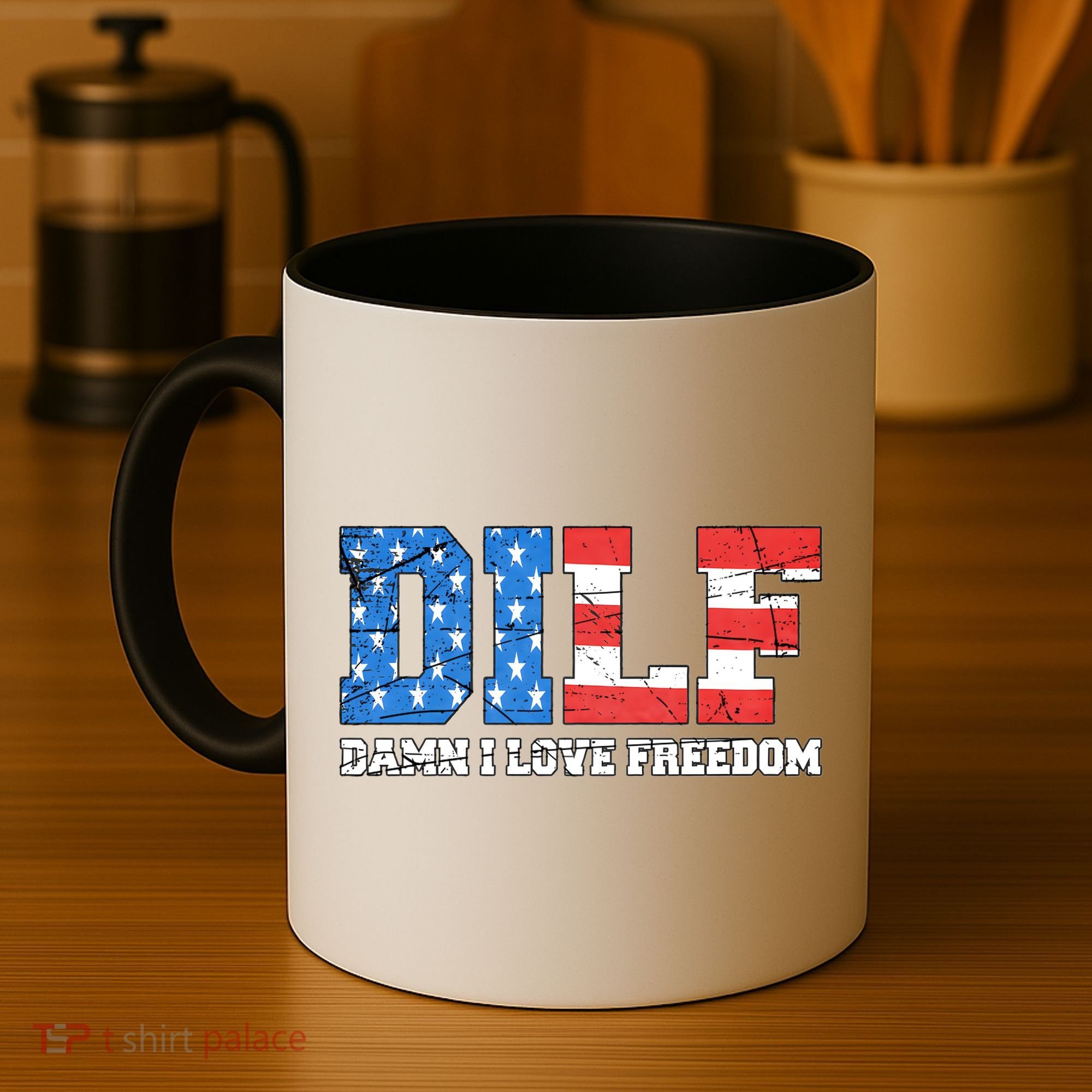 Dilf Damn I Love Freedom Coffee Mug