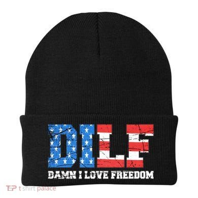 Dilf Damn I Love Freedom Beanie