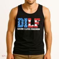 Dilf Damn I Love Freedom Tank Top thumb 3