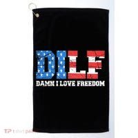 Dilf Damn I Love Freedom Golf Towel thumb 0