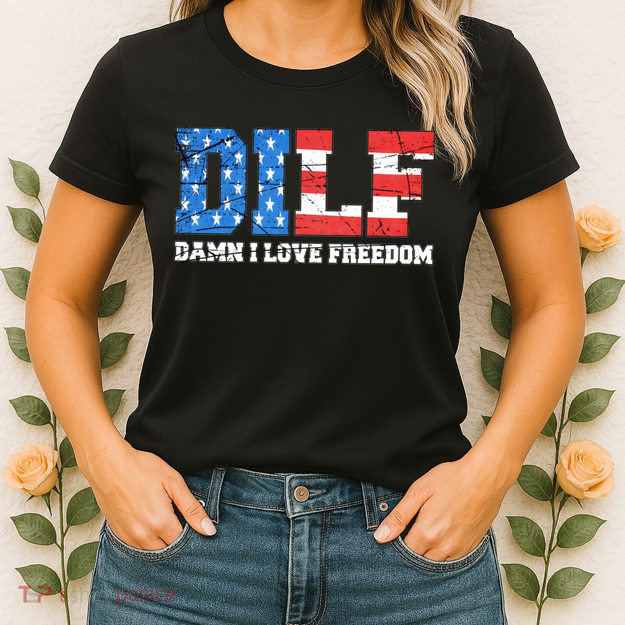 Dilf Damn I Love Freedom Women's T-Shirt
