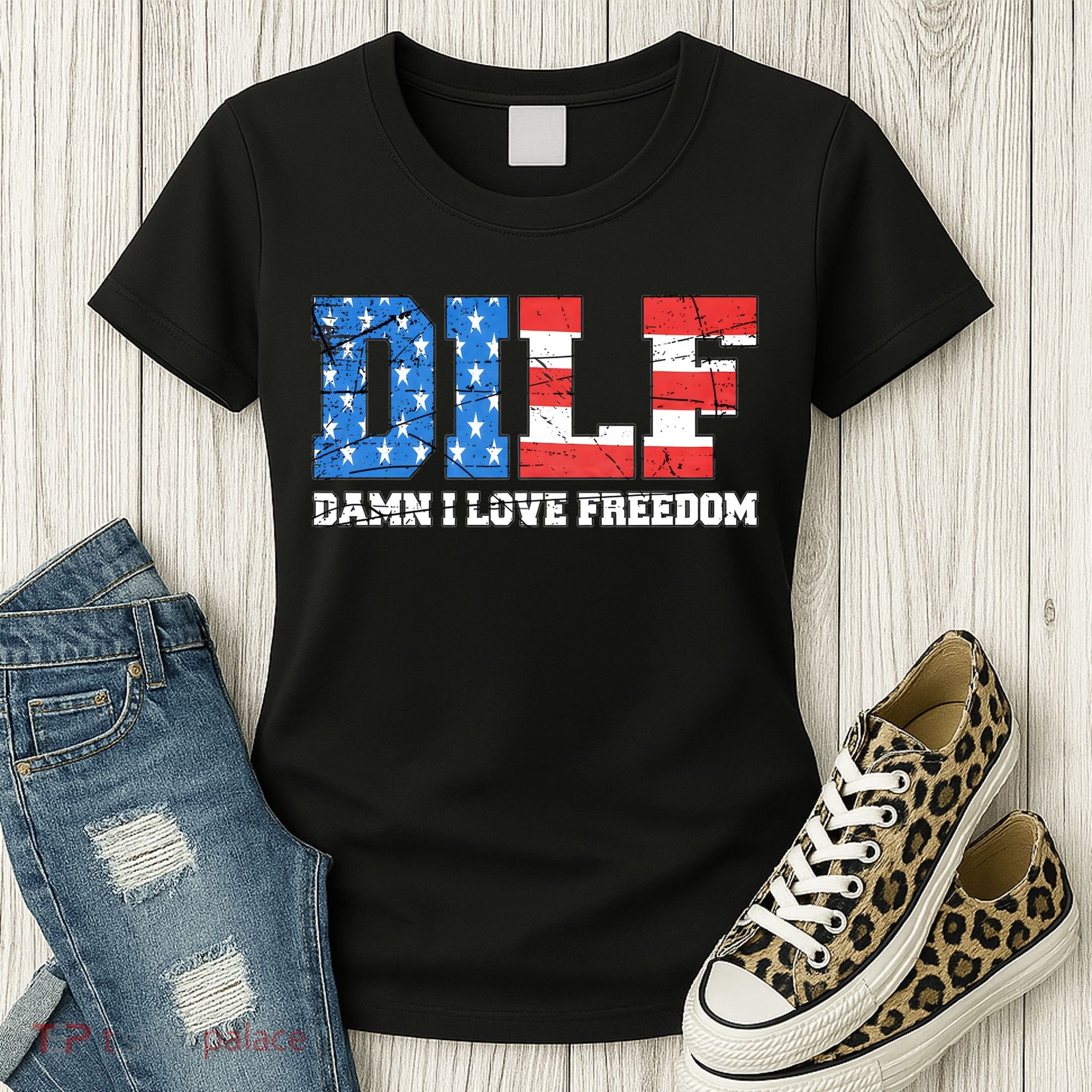 Dilf Damn I Love Freedom Women's T-Shirt
