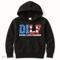 Dilf Damn I Love Freedom Kids Hoodie thumb 0