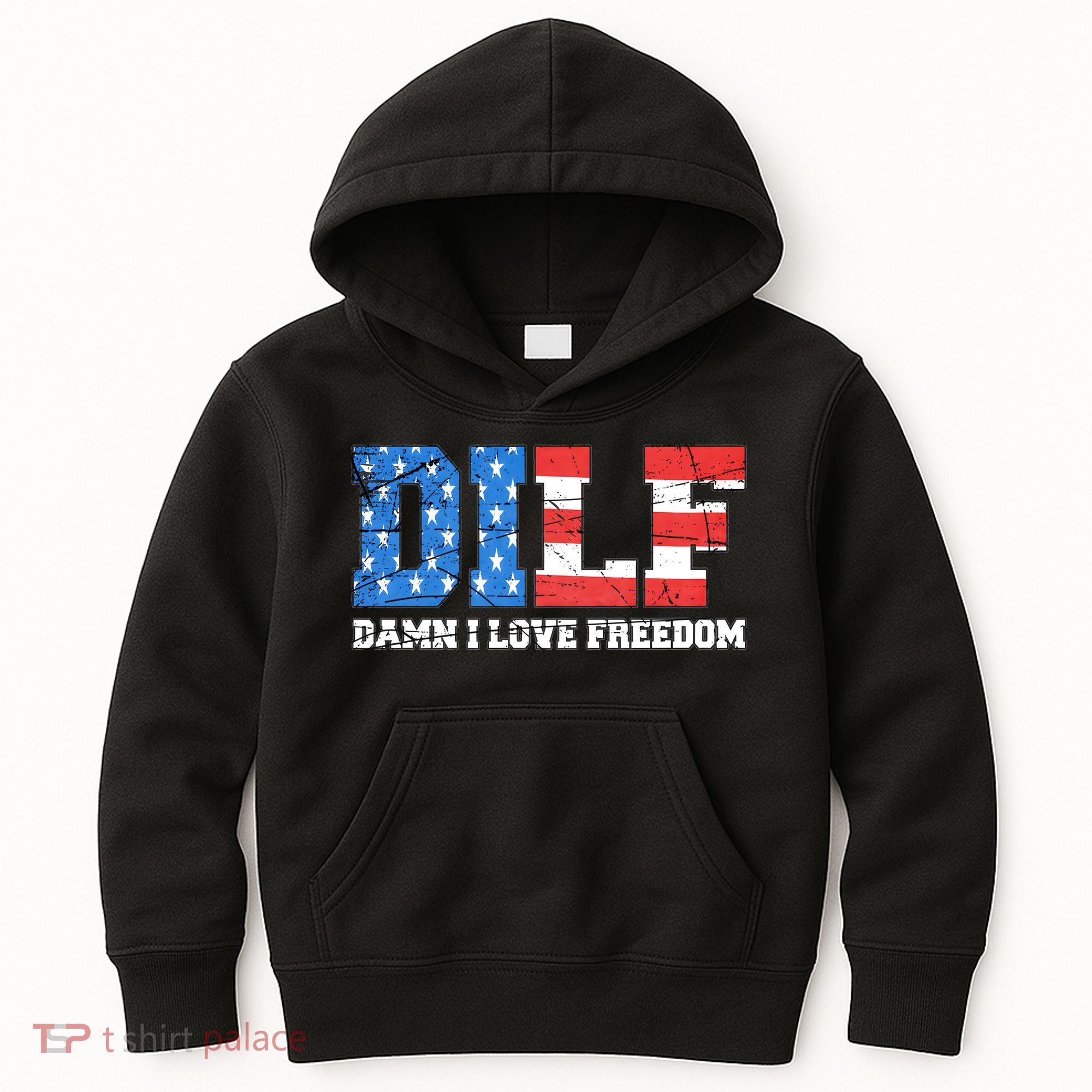 Dilf Damn I Love Freedom Kids Hoodie