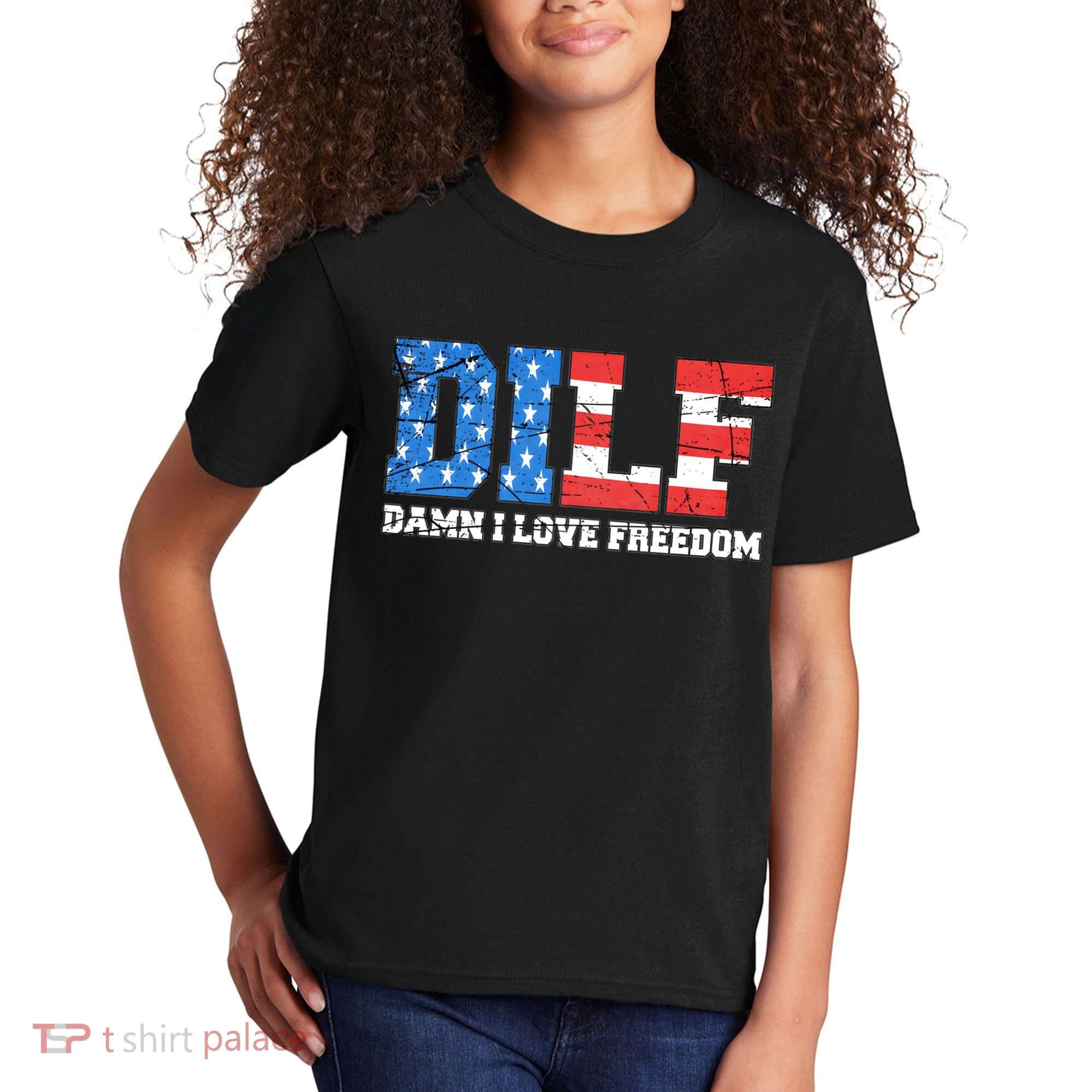 Dilf Damn I Love Freedom Kids T-Shirt