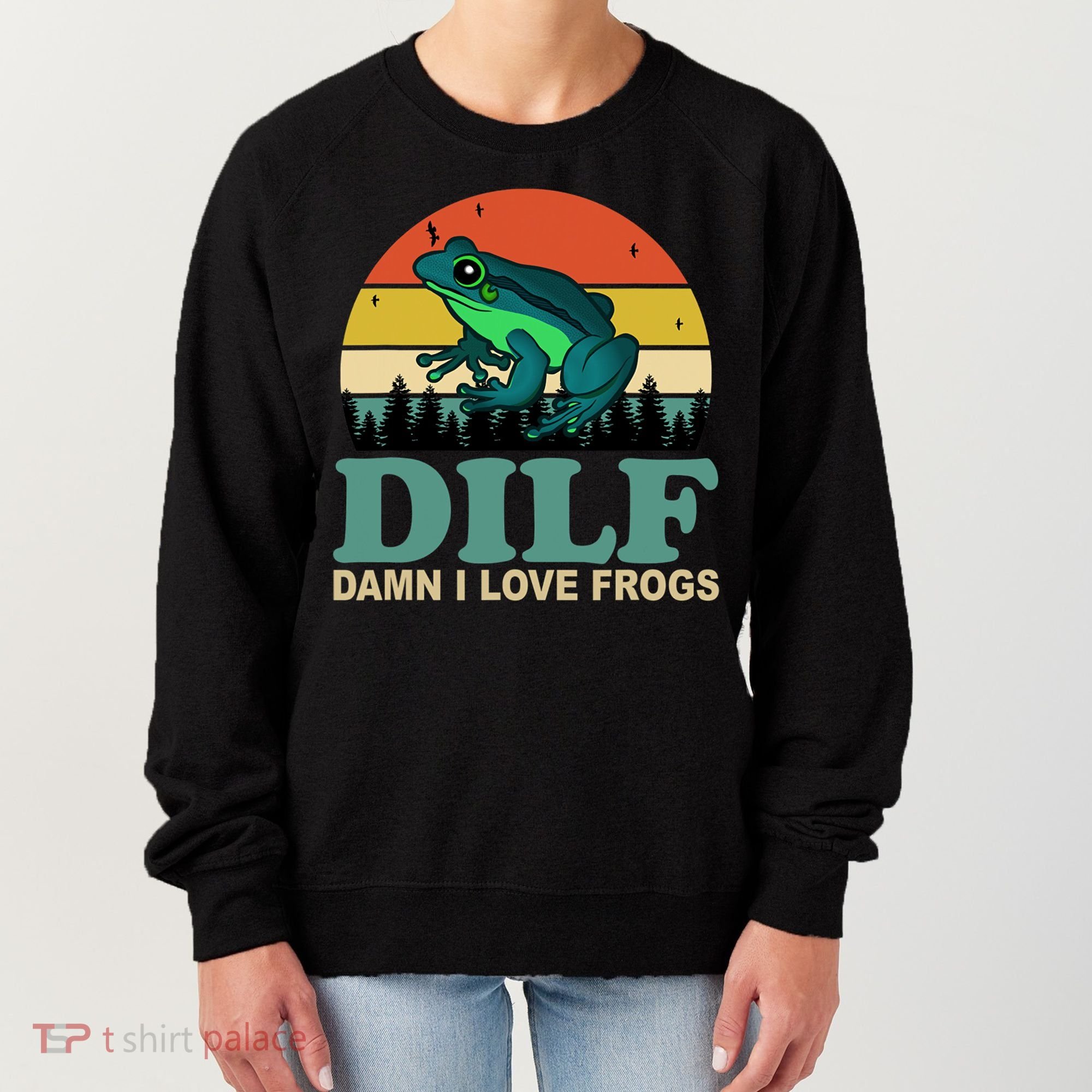 DILF Damn I Love Frogs Women's Sweatshirt