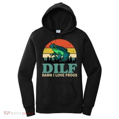 DILF Damn I Love Frogs Women's Hoodie