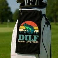 DILF Damn I Love Frogs Golf Towel thumb 2