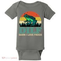 DILF Damn I Love Frogs Baby Bodysuit thumb 0