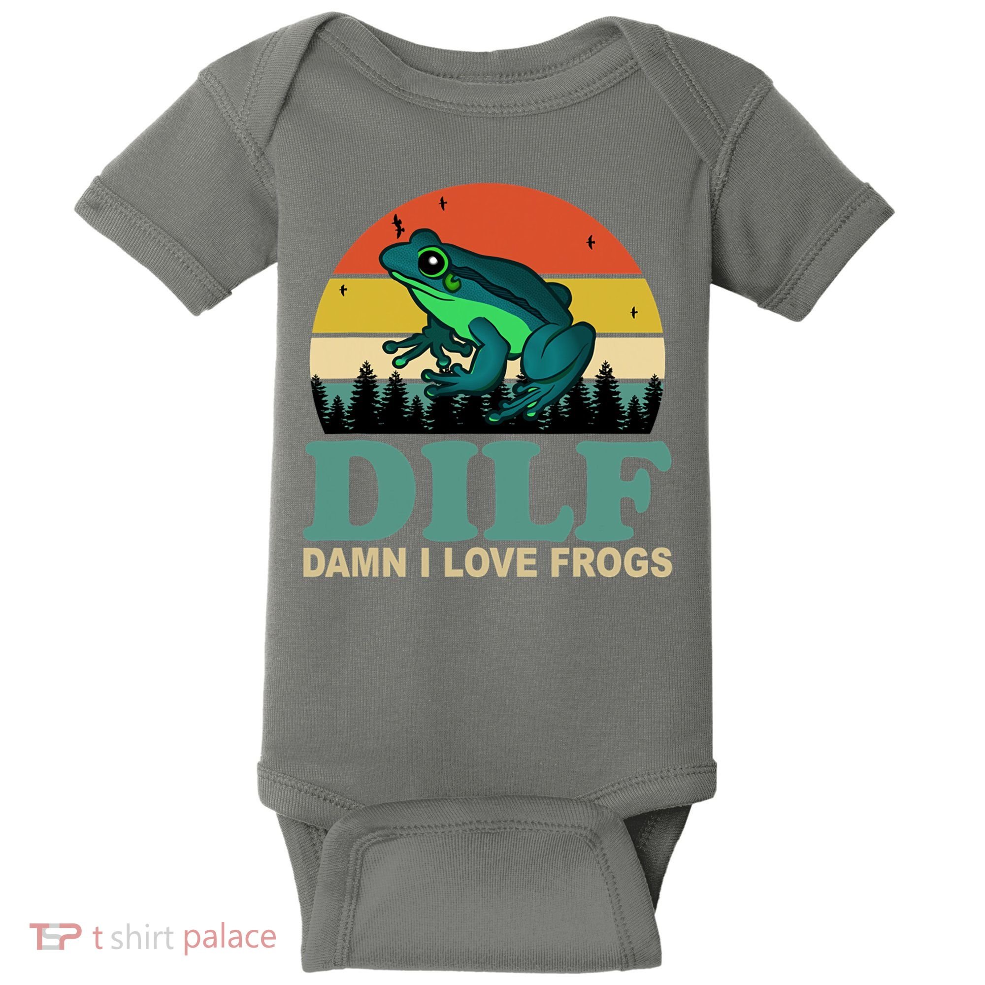 DILF Damn I Love Frogs Baby Bodysuit