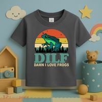 DILF Damn I Love Frogs Toddler T-Shirt thumb 3